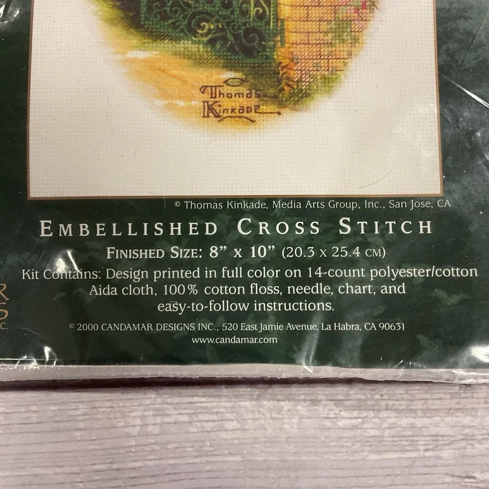 Candamar Design Thomas Kinkade Spring‎ Gate Green Counted Cross Stitch Kit 51185